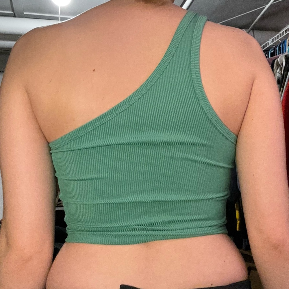 Niay green off one shoulder top size xxs